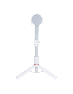Kit / support selfie avec télécommande trépied bluetooth compatible avec MagSafe SSTR-C09 blanc