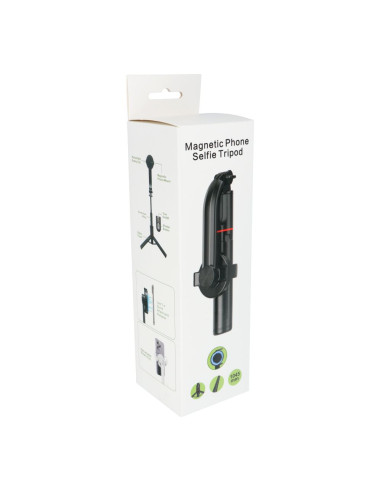 Kit / support selfie avec télécommande trépied bluetooth compatible avec MagSafe SSTR-C09 blanc