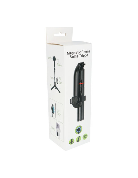Kit / support selfie avec télécommande trépied bluetooth compatible avec MagSafe SSTR-C09 blanc