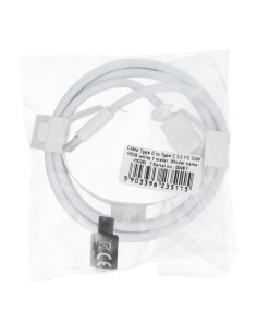 Câble Type C vers Type C 3.0 PD 30W HD26 blanc 1 mètre 2