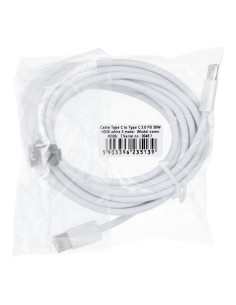 Câble Type C vers Type C 3.0 PD 30W HD26 blanc 3 mètres 2