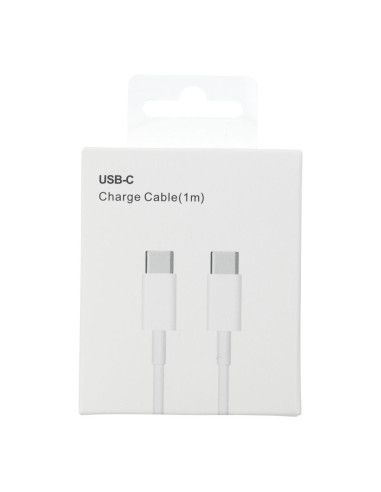 Câble Type C vers Type C 3.0 PD 30W HD26 BOX blanc 1 mètre