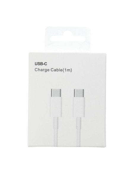 Câble Type C vers Type C 3.0 PD 30W HD26 BOX blanc 1 mètre
