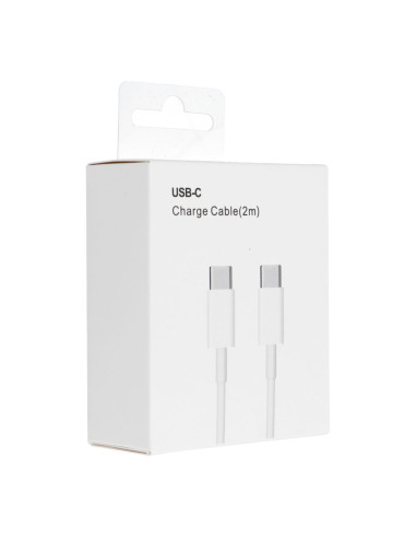 Câble Type C vers Type C 3.0 PD 30W HD26 BOX blanc 2 mètres