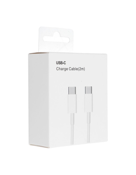 Câble Type C vers Type C 3.0 PD 30W HD26 BOX blanc 2 mètres