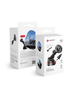 FORCELL Support voiture F-Grip PrecisionX pour pare-brise/planche/grille compatible avec MagSafe noir