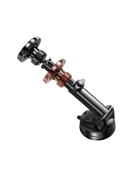 FORCELL Support voiture F-Grip PrecisionX pour pare-brise/planche/grille compatible avec MagSafe noir
