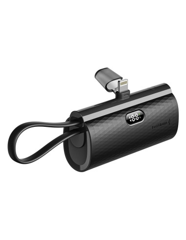 FORCELL F-ENERGY Power Plug F5K3 powerbank 5,000mAh avec connecteur intégré pour Lightning 8-PIN PD 20W noir