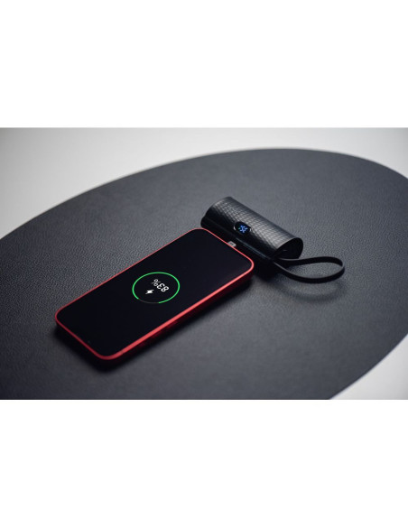 FORCELL F-ENERGY Power Plug F5K3 powerbank 5,000mAh avec connecteur intégré pour Lightning 8-PIN PD 20W noir