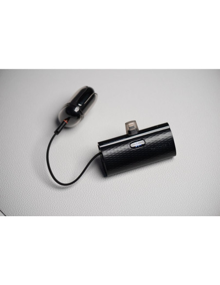 FORCELL F-ENERGY Power Plug F5K3 powerbank 5,000mAh avec connecteur intégré pour Lightning 8-PIN PD 20W noir