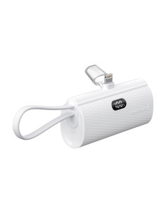 FORCELL F-ENERGY Power Plug F5K3 powerbank 5,000mAh avec connecteur intégré pour Lightning 8-PIN PD 20W blanc 2