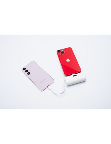 FORCELL F-ENERGY Power Plug F5K3 powerbank 5,000mAh avec connecteur intégré pour Lightning 8-PIN PD 20W blanc