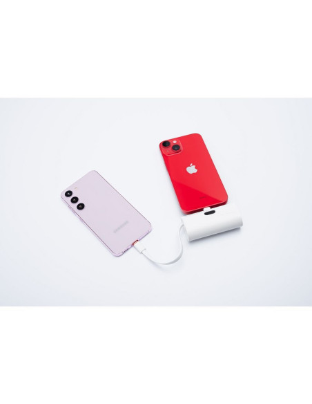 FORCELL F-ENERGY Power Plug F5K3 powerbank 5,000mAh avec connecteur intégré pour Lightning 8-PIN PD 20W blanc