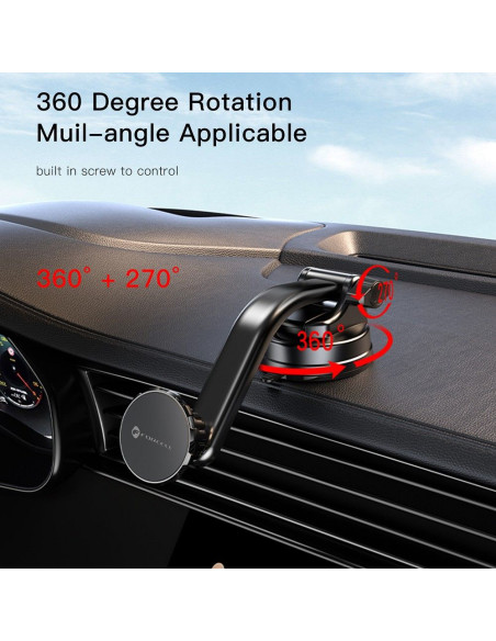 FORCELL F-Grip MagLuxe Support voiture magnétique pour pare-brise/planche/grille noir