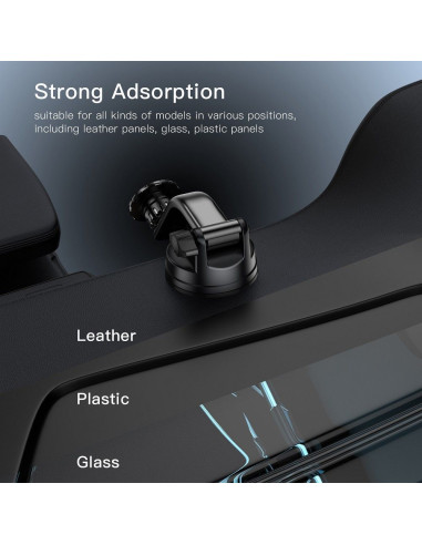 FORCELL F-Grip MagLuxe Support voiture magnétique pour pare-brise/planche/grille noir