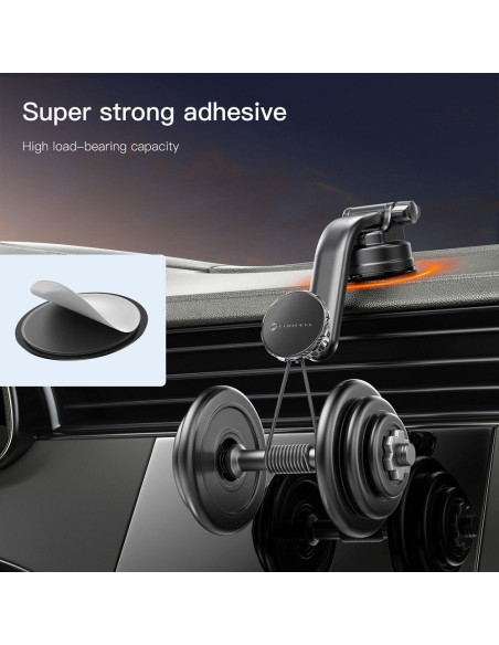 FORCELL F-Grip MagLuxe Support voiture magnétique pour pare-brise/planche/grille noir