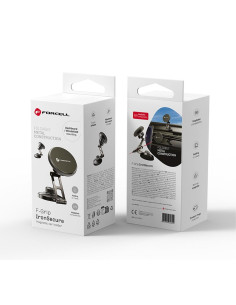 FORCELL F-Grip IronSecure support voiture pour fenêtre/planche compatible avec MagSafe noir