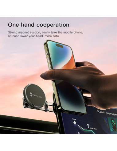 FORCELL F-Grip IronSecure support voiture pour fenêtre/planche compatible avec MagSafe noir