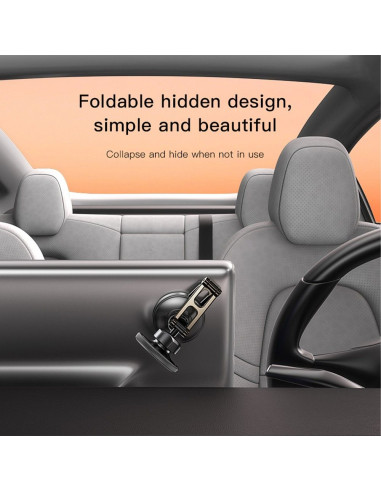 FORCELL F-Grip IronSecure support voiture pour fenêtre/planche compatible avec MagSafe noir