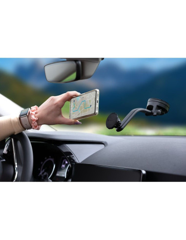 FORCELL F-Grip MagFlex Support voiture magnétique pour pare-brise/planche/grille noir