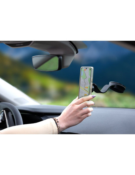 FORCELL F-Grip MagFlex Support voiture magnétique pour pare-brise/planche/grille noir