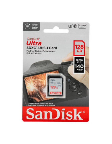 Carte mémoire SANDISK ULTRA SDXC 128GB 140MB/s