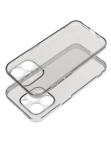 Coque BOX PREMIUM 1.5 mm pour IPHONE 15 Pro noir transparent