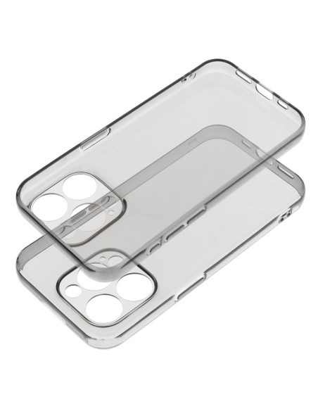 Coque BOX PREMIUM 1.5 mm pour IPHONE 15 Pro noir transparent