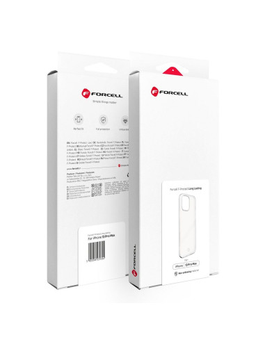 FORCELL F-PROTECT Coque longue durée pour IPHONE 13 Pro Max transparente