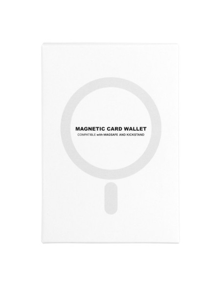 Porte-cartes compatible avec MAGSAFE blanc