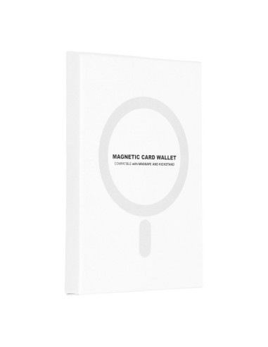 Porte-cartes compatible avec MAGSAFE blanc
