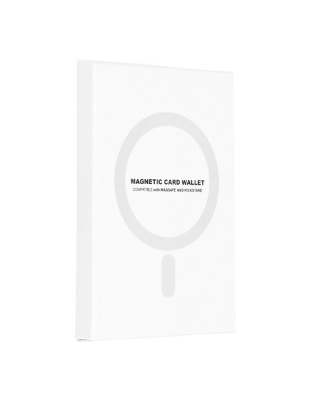 Porte-cartes compatible avec MAGSAFE blanc