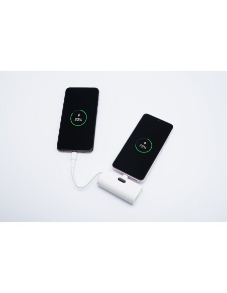 FORCELL F-ENERGY Power Plug F5K3 powerbank 5 000mAh avec connecteur Type C PD 20W intégré blanc
