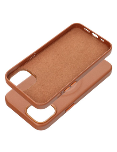 ETUI Roar Leather Mag Case - pour iPhone 14 Brun
