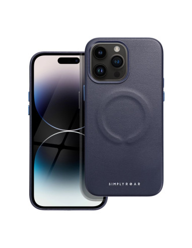 Etui Roar Leather Mag Case - pour iPhone 14 Pro Max navy