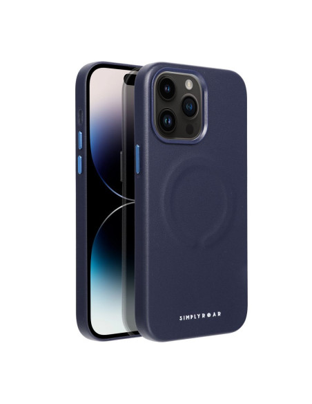 Etui Roar Leather Mag Case - pour iPhone 14 Pro Max navy