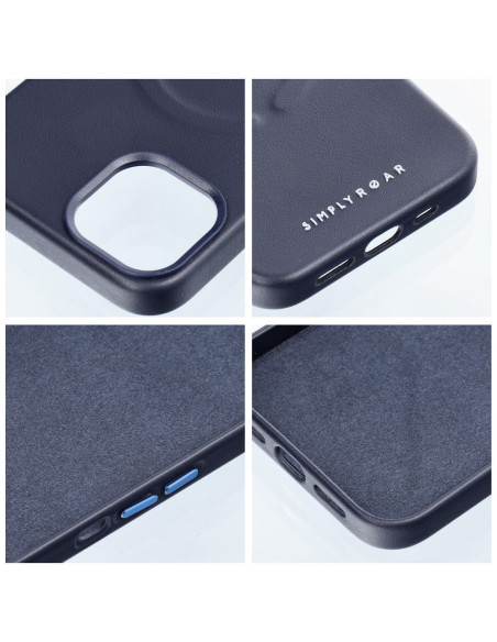 Etui Roar Leather Mag Case - pour iPhone 14 Pro Max navy