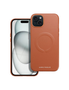 ETUI Roar Leather Mag Case - pour iPhone 15 Plus Brun