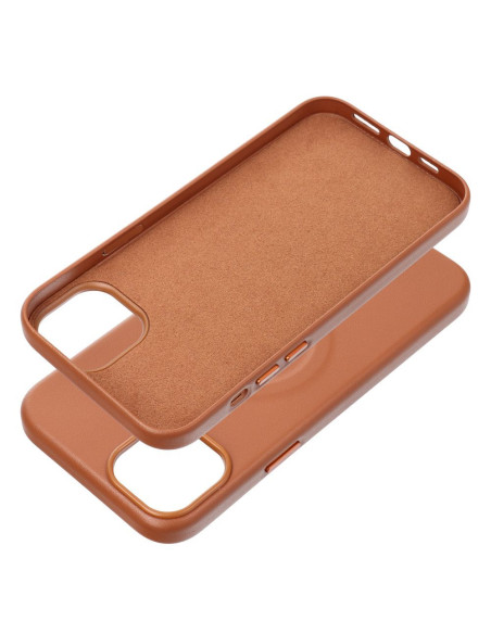 ETUI Roar Leather Mag Case - pour iPhone 15 Plus Brun