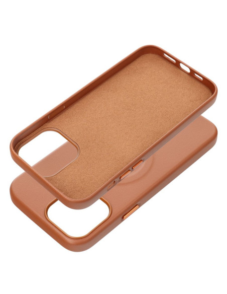 ETUI Roar Leather Mag Case - pour iPhone 13 Pro Max Brun