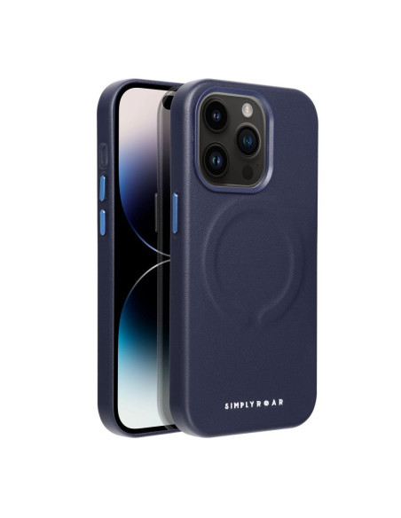 Etui Roar Leather Mag Case - pour iPhone 14 Pro navy