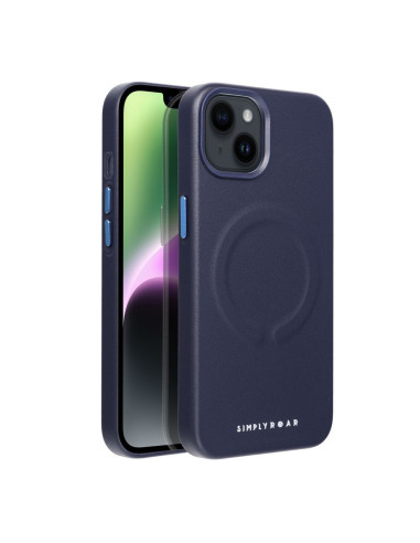 Etui Roar Leather Mag Case - pour iPhone 14 navy