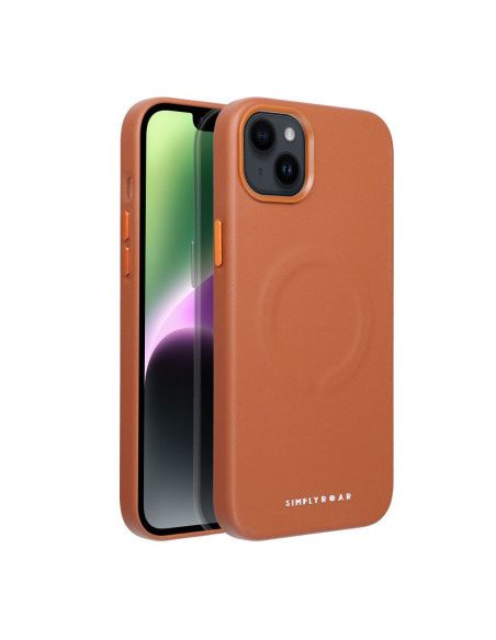 ETUI Roar Leather Mag Case - pour iPhone 14 Plus Brun