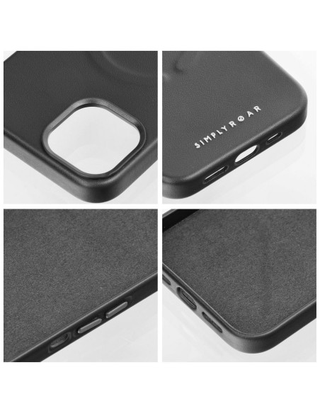 ETUI Roar Leather Mag Case - pour iPhone 14 Pro Max NOIR