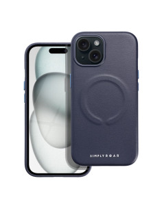 Etui Roar Leather Mag Case - pour iPhone 15 navy