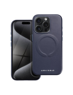 Etui Roar Leather Mag Case - pour iPhone 15 Pro navy
