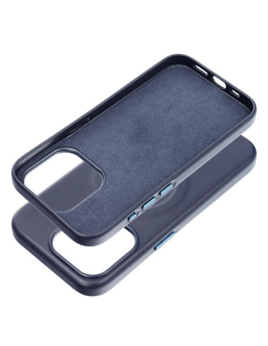 Etui Roar Leather Mag Case - pour iPhone 15 Pro navy