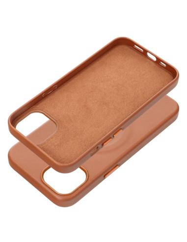 ETUI Roar Leather Mag Case - pour iPhone 13 Brun