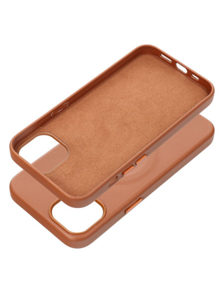 ETUI Roar Leather Mag Case - pour iPhone 13 Brun
