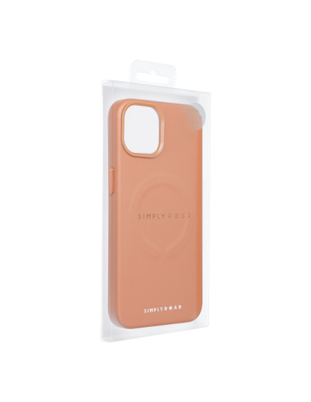 ETUI Roar Leather Mag Case - pour iPhone 13 Brun